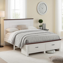 Load image into Gallery viewer, Artiss Queen Wooden Bed Frame and 2 Bedside Table Bedroom Furniture Set
