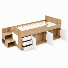 Load image into Gallery viewer, Artiss King Single Bed Frame with Storage, 3 Drawers and Two-Step Access, 2 Cabinets
