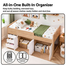 Load image into Gallery viewer, Artiss King Single Bed Frame with Storage, 3 Drawers and Two-Step Access, 2 Cabinets
