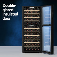 Load image into Gallery viewer, Devanti Wine Fridge Cooler Compressor Dual Zone 80 Bottles
