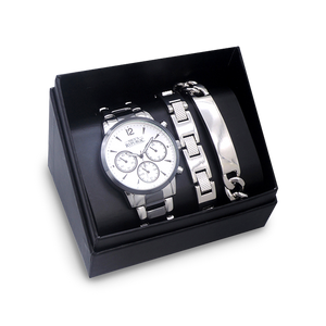 Mothers Day watch gift Men's Republic Watch set 2 Bracelet - Chrome/Black