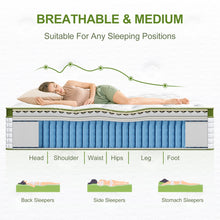 Load image into Gallery viewer, BedStory 34cm Single Latex Hybrid Mattress Medium Firm - 5 Zone Pocket Spring Bed for Pressure Relief Motion Isolation
