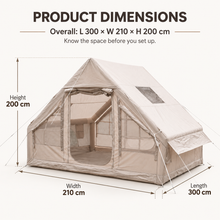 Load image into Gallery viewer, Weisshorn A-Frame Inflatable Air Tent with Mesh Windows, Family Glamping
