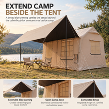 Load image into Gallery viewer, Weisshorn Inflatable Cabin Tent 300x400cm Side Awning Roof Skylight
