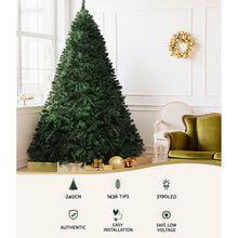 Load image into Gallery viewer, Jingle Jollys Christmas Tree 2.4M Xmas Tree Decoration 8 Light Mode Multi Colour
