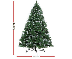 Christmas Snow Tree 8 FT- Green_210cm tall 145cm wide Large and wide-2 m high