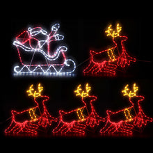 Load image into Gallery viewer, 1X Christmas Lights Reindeer Sleigh 806 LED Decorations Jingle Jollys
