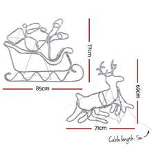 Load image into Gallery viewer, 1X Christmas Lights Reindeer Sleigh 806 LED Decorations Jingle Jollys
