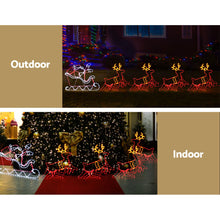 Load image into Gallery viewer, 1X Christmas Lights Reindeer Sleigh 806 LED Decorations Jingle Jollys
