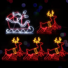 Load image into Gallery viewer, 1X Christmas Lights Reindeer Sleigh 806 LED Decorations Jingle Jollys
