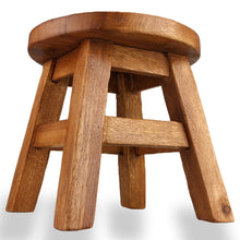 Load image into Gallery viewer, Children&#39;s Wooden Stool BEAR face Toddlers Step sitting Stool.
