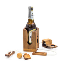 Load image into Gallery viewer, Brainteaser beer bottle mystery lock adult puzzle challenge - open the lock before you can have a drink! Great party gift
