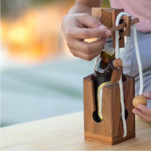 Brainteaser beer bottle mystery lock adult puzzle challenge - open the lock before you can have a drink! Great party gift