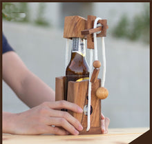 Load image into Gallery viewer, Brainteaser beer bottle mystery lock adult puzzle challenge - open the lock before you can have a drink! Great party gift
