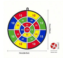 Load image into Gallery viewer, Large Dart Board for Kids, play safely with Sticky Balls and sticky safety Darts, Indoor or Outdoor -Foldable Design and Safe Materials:
