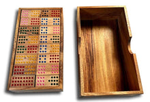 Load image into Gallery viewer, Dominoes Game wood Set 91 pieces Handmade Dominoes in Gift box
