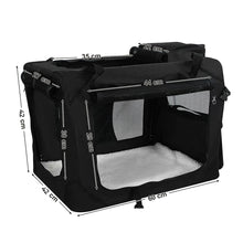 Load image into Gallery viewer, Dog Kennel Transport Box Folding Fabric Pet Carrier 60cm Black
