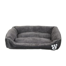 Load image into Gallery viewer, Pet Bed Square L Size Comfy Washable Black and Dark Grey
