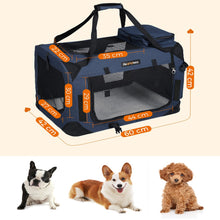 Load image into Gallery viewer, Dog Kennel Transport Box Folding Fabric Pet Carrier 60cm Dark Blue
