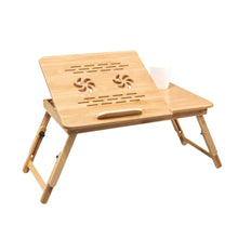 Load image into Gallery viewer, Foldable Bamboo Laptop Bed Desk with Handles and Folding Legs
