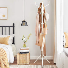 Load image into Gallery viewer, SONGMICS Metal Coat Rack 182 cm Tall Hall Tree White
