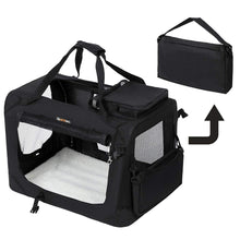 Load image into Gallery viewer, Dog Kennel Transport Box Folding Fabric Pet Carrier 60cm Black
