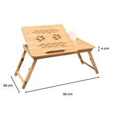 Load image into Gallery viewer, Foldable Bamboo Laptop Bed Desk with Handles and Folding Legs
