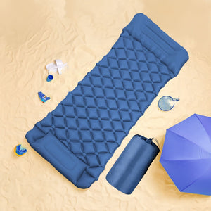 Inflatable Camping Sleeping Pad (Blue)