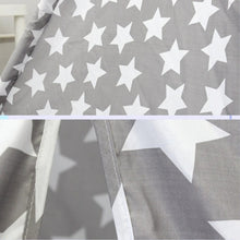 Load image into Gallery viewer, Kids Teepee Tent with Side Window and Carry Case - Grey Star
