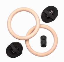 Load image into Gallery viewer, Wooden Gymnastic Rings 32mm for Gym Exercise Fitness (Wooden)
