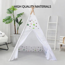 Load image into Gallery viewer, Kids Teepee Tent with Side Window and Carry Case - White Forest
