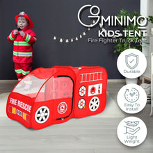 Load image into Gallery viewer, Kids Fire fighting truck Tent (Red)
