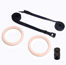 Load image into Gallery viewer, Wooden Gymnastic Rings 32mm for Gym Exercise Fitness (Wooden)
