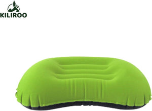 KILIROO Inflatable Camping Travel Pillow - Green