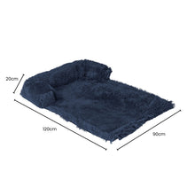 Load image into Gallery viewer, Pet Sofa Cover Soft with Bolster XL Size (Dark Blue)
