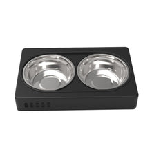 Load image into Gallery viewer, Elevated Pet Feeder Food Water Double Bowl Adjustable Height Raised Stand
