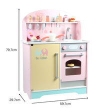 Load image into Gallery viewer, Wooden Kitchen Playset for Kids (Japanese Style Kitchen Set, Pink) EK-KP-106-MS
