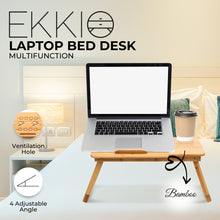 Load image into Gallery viewer, Foldable Bamboo Laptop Bed Desk with Handles and Folding Legs
