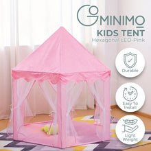 Load image into Gallery viewer, Kids Hexagonal Tent (Pink with LED Lights)
