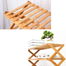 Load image into Gallery viewer, 6 Tier Foldable Bamboo Shoe Rack
