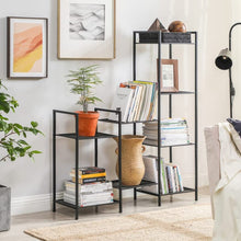 Load image into Gallery viewer, Bathroom Shelf 5-Tier Storage Rack with Adjustable Shelf Black
