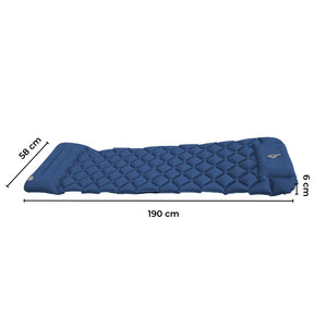 Inflatable Camping Sleeping Pad (Blue)