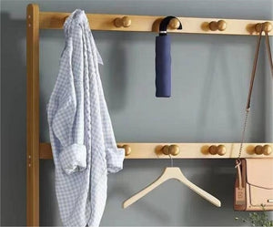 GOMINIMO Bamboo Clothes Rack and Shoe Rack Shelves 80cm, Natural