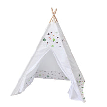 Load image into Gallery viewer, Kids Teepee Tent with Side Window and Carry Case - White Forest
