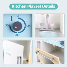 Load image into Gallery viewer, Wooden Kitchen Playset for Kids (Japanese Style Kitchen Set, Silver) EK-KP-107-MS
