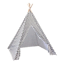 Load image into Gallery viewer, Kids Teepee Tent with Side Window and Carry Case - Wave Stripe
