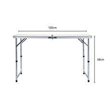 Load image into Gallery viewer, Camping Table 120cm Silver With 4 Chair
