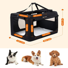 Load image into Gallery viewer, Dog Kennel Transport Box Folding Fabric Pet Carrier 60cm Black
