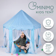 Load image into Gallery viewer, Kids Hexagonal Tent with LED Lights (Blue)
