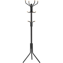 Load image into Gallery viewer, Metal Coat Rack 182 cm Tall Hall Tree Black
